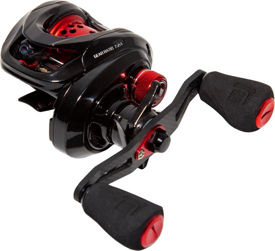 Kastking - Baitcaster reel - roofvissen molen - Zwart/Rood - 7.2:1