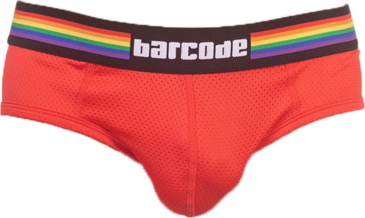 Barcode Berlin Backless Brief Pride Red - MAAT M - Heren Ondergoeds (erotisch) - Slip voor Mans (erotisch) - Mannen Mannen Slip
