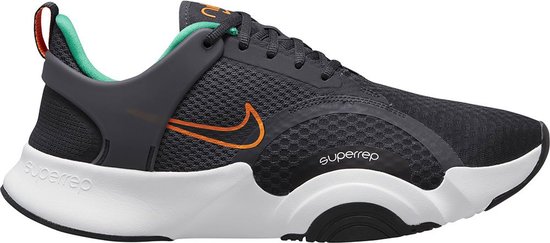 NIKE Superrep Go Sneakers Heren - Dk Smoke Grey / Total Orange / Clear Emerald - EU 42