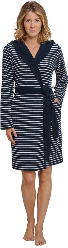 SCHIESSER selected! premium badjas - dames badjas met capuchon lichte badstof - Maat: