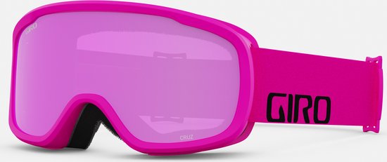 Giro Cruz Adult Snow Goggle - Bright Pink Wordmark Strap with Amber Pink Lens