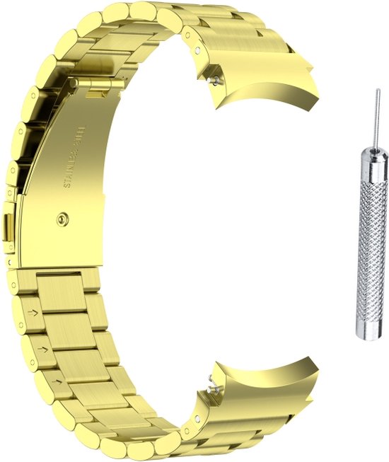 Bracelet en acier - convient pour Samsung Galaxy Watch 4/Watch 4 Classic/Watch 5/Watch 5 Pro - or