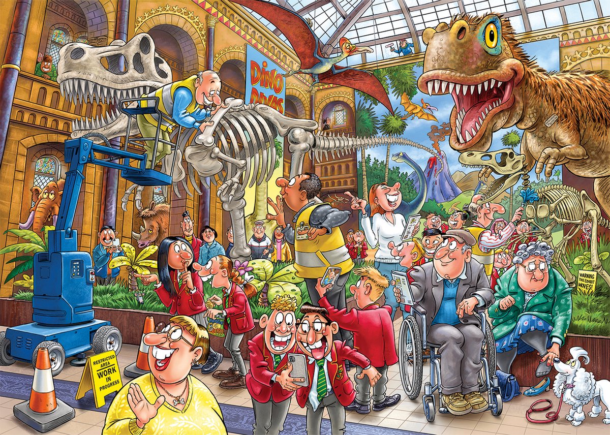 Wasgij Mystery 24 - Paniek in het museum! - 1000 stukjes puzzel - Legpuzzel — afbeelding 3