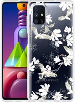 Hoesje Geschikt voor Samsung Galaxy M51 White Bird