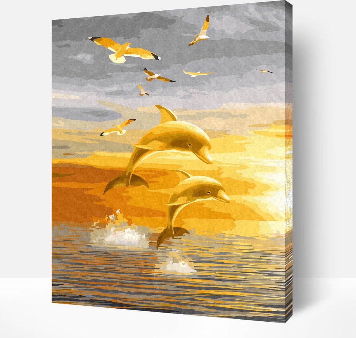 Schilderen Op Nummer Volwassenen DIY Paint By Number Compleet Hobby Pakket op Frame met Vernis - ®Arty Bee - Golden Pearl - 3x40x50cm — afbeelding 6