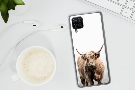 Coque Samsung Galaxy A12 - Scottish Highlander - Fourrure - Vache - Siliconen