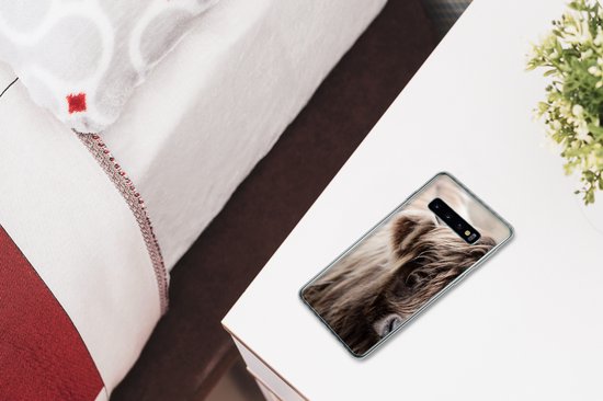 Coque Samsung Galaxy S10 - Scottish Highlander - Vache - Fourrure - Siliconen