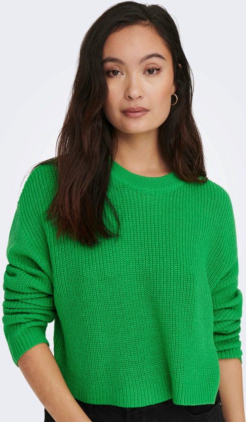 Only ONLMALAVI LS CROPPED PULL KNIT - Green Green