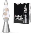 i-Total Lavalamp - Lava Lamp - Sfeerlamp - 40x11 cm - Glas/Aluminium - 30W - Transparant met witte Lava - Zilvergrijs - XL1785