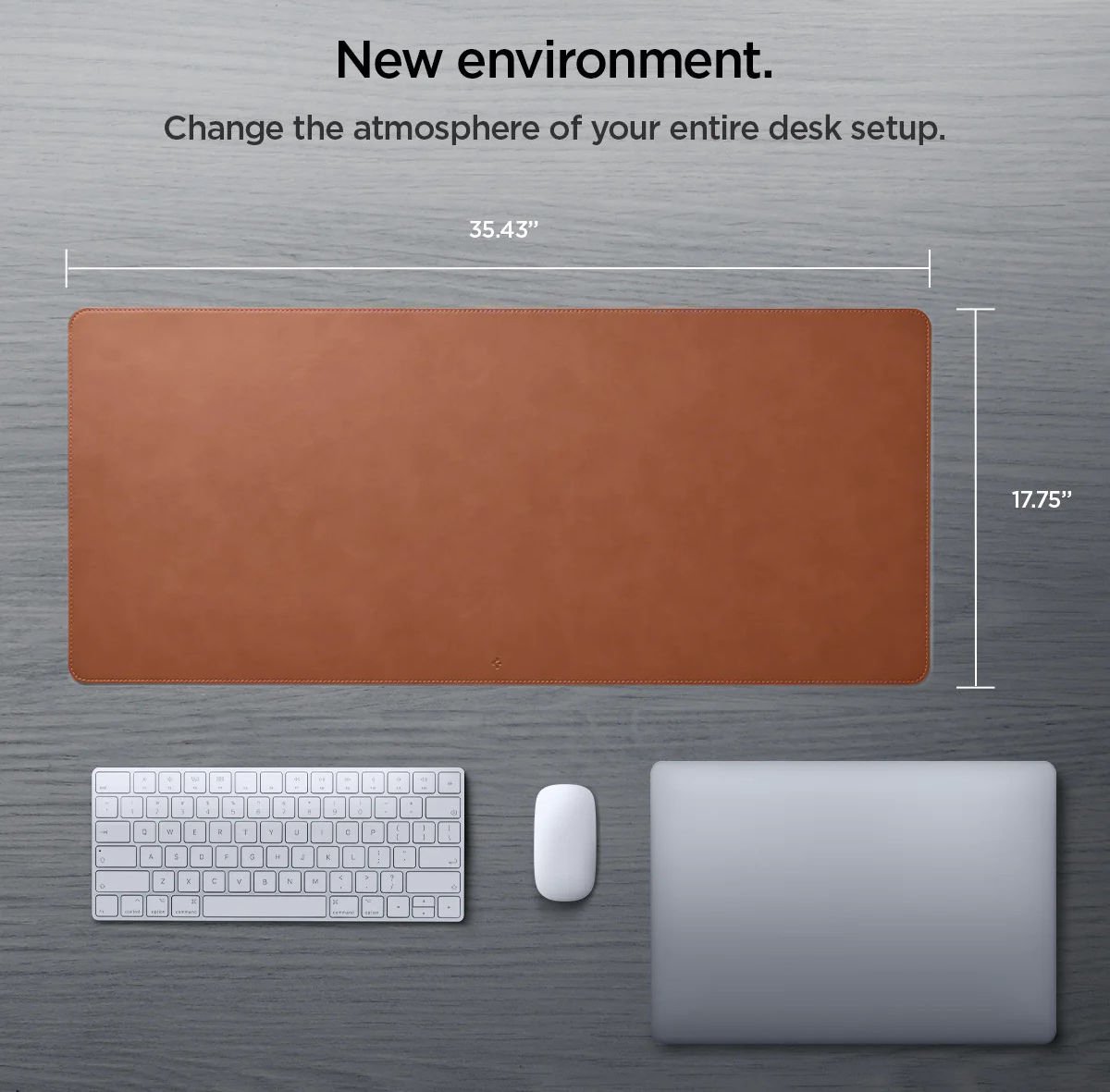 Spigen LD302 Desk Pad Mouse Pad XXL pour Bureau/Bureau Simili Cuir