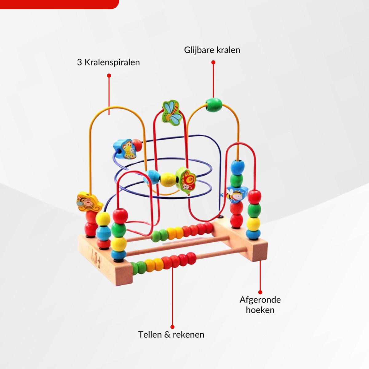 Buxibo Houten Telraam - Diverse Kleuren - Telraam Rekenen - 21,5 x 15 cm - Kinder Speelgoed Rekenrek - Educatief Spelen — afbeelding 21