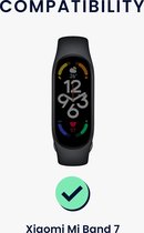 kwmobile Horlogebandjes geschikt voor Xiaomi Mi Band 7 - 2 x Nylon Smartwatch bandje in zwart / grijs.
