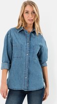 camel active Denim blouse van biologisch katoen - Maat womenswear-S - Blauw