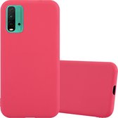 Cadorabo Hoesje geschikt voor Xiaomi RedMi 9T / POCO M3 in CANDY ROOD - Beschermhoes gemaakt van flexibel TPU silicone Case Cover