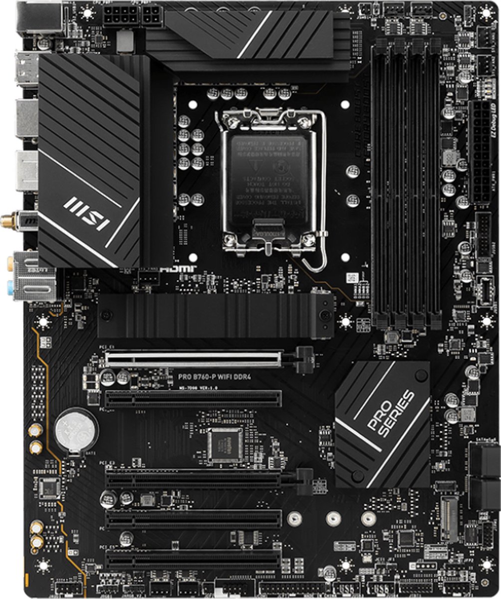 MSI PRO B760P Wifi DDR4 Moederbord ATX LGA1700 B760 Realtek