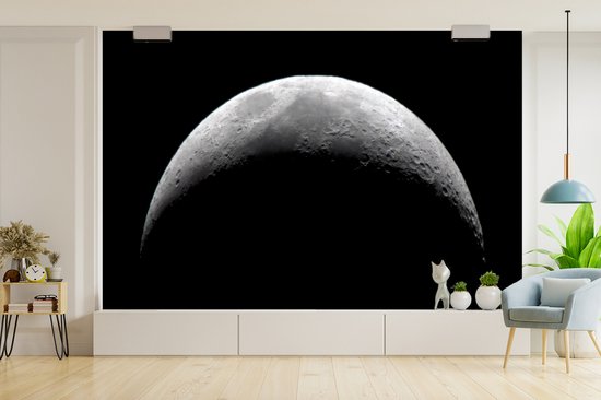 Croissant de lune dans le ciel sur l'Espagne fotobehang