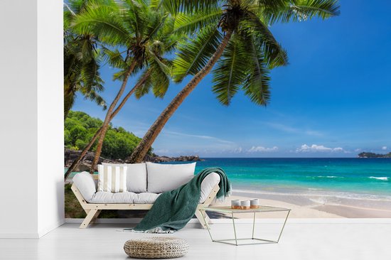 Papier peint - Papier peint photo Plage - Palmier - Mer - Île - Largeur 360 cm x hauteur 240 cm