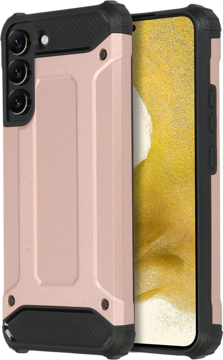 iMoshion Hoesje Geschikt voor Samsung Galaxy S22 Plus Hoesje - iMoshion Rugged Xtreme Backcover - Rosé Goud