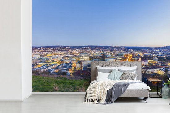 Behang - Fotobehang Stadsgezicht van Stuttgart - Breedte 600 cm x hoogte 400 cm