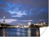 Poster Skyline de Londres le soir - 120x90 cm