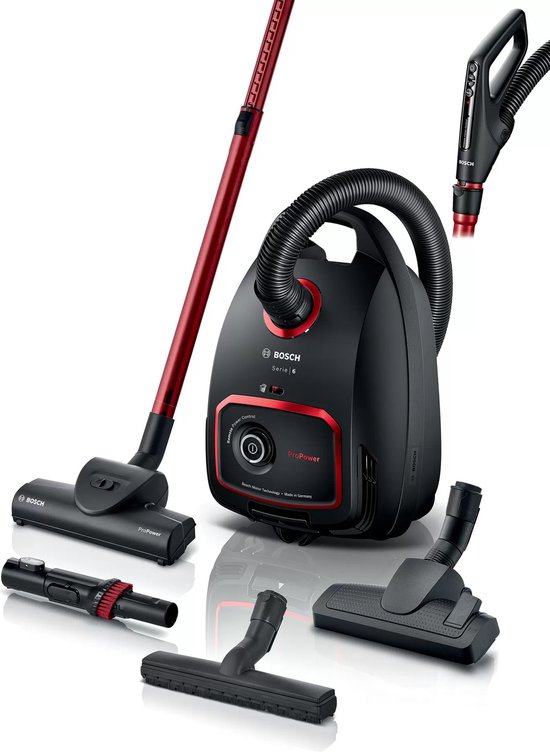 Foto: Bosch bgl6pow2 propower stofzuiger 850w zwart rood