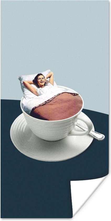Affiche Femme - Café - Vintage - 60x120 cm