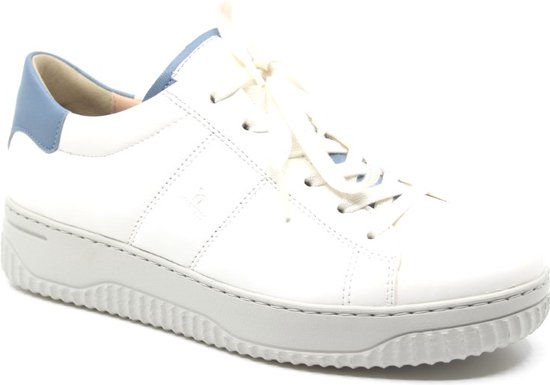 Hartjes, 162.1950/11 02.42, Chaussure à lacets en cuir lisse pour femme de couleur Wit