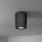 Paxton LED Opbouwspot plafond - Rond - Zwart - Aluminium met poedercoating - IP65 waterdicht voor binnen en buiten - incl. GU10 spot Daglicht wit 6000K - 3 jaar garantie
