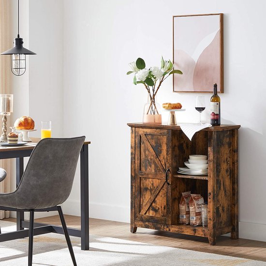 VASAGLE Mueble de Baño, Armario de Cocina y Almacenaje con 4 Puertas