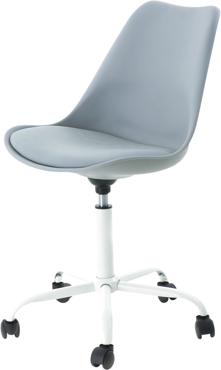 Essence Kontar bureaustoel lichtgrijs - wit onderstel