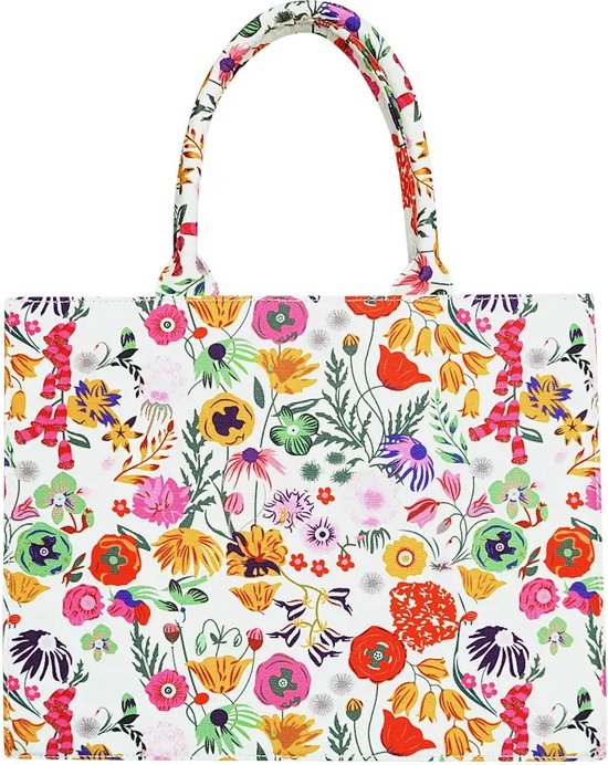 Shopper - floral print medium - tas - shopping bag - bloemenprint | bol.com