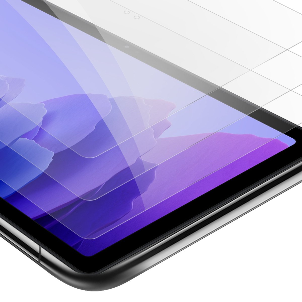 Cadorabo 3x Screenprotector voor Samsung Galaxy Tab A7 (10.4 inch) in KRISTALHELDER - Getemperd Pantser Film (Tempered) Display beschermend glas in 9H hardheid met 3D Touch