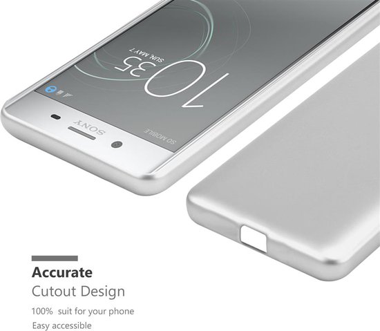 Coque Cadorabo pour Sony Xperia XZ PREMIUM en ARGENT MÉTALLIQUE - Coque de protection en silicone TPU souple