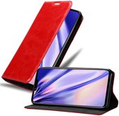 Cadorabo Hoesje geschikt voor LG G8S in APPEL ROOD - Beschermhoes met magnetische sluiting, standfunctie en kaartvakje Book Case Cover Etui