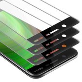 Cadorabo 3x Screenprotector voor Nokia 5 2017 Volledig scherm pantserfolie Beschermfolie in TRANSPARANT met ZWART - Getemperd (Tempered) Display beschermend glas in 9H hardheid met 3D Touch