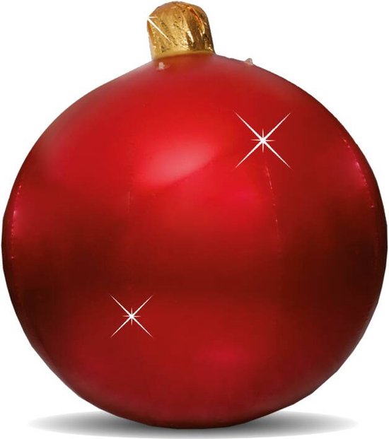 Wetelux Opblaasbare kerstbal 80 cm met 4 roestvrijstalen ogen | bol.