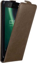 Cadorabo Hoesje geschikt voor Nokia 2 2017 in KOFFIE BRUIN - Beschermhoes in flip design Case Cover met magnetische sluiting