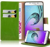 Cadorabo Hoesje voor Samsung Galaxy A5 2016 in GRAS GROEN - Beschermhoes met magnetische sluiting, standfunctie en kaartvakje Book Case Cover Etui