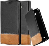 Cadorabo Hoesje geschikt voor LG G3 in ZWART BRUIN - Beschermhoes met magnetische sluiting, standfunctie en kaartvakje Book Case Cover Etui