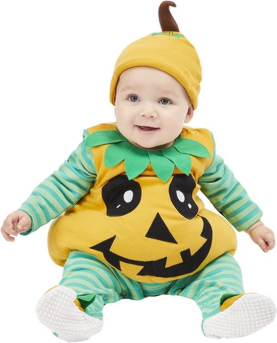 Pompoen Kostuum | Baby Pompoen Kind Kostuum | 9 - Maanden | Halloween | Verkleedkleding