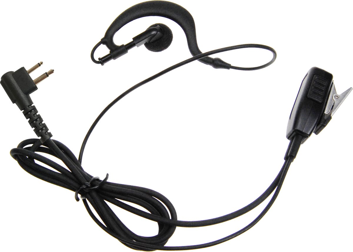 K-PO® KEP 12G M-1 - Beveiligings oortje - Security Headset - Heavy Duty - Motorola 2-pin connector - Motorola CLR446, CP040, DP1400, XT420, XTNi