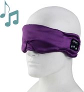 Masque de sommeil Bluetooth de soie - Masque pour les yeux - Masques de sommeil pour hommes et femmes - Écouteurs de sommeil - Masque de nuit - Violet - Cadeau