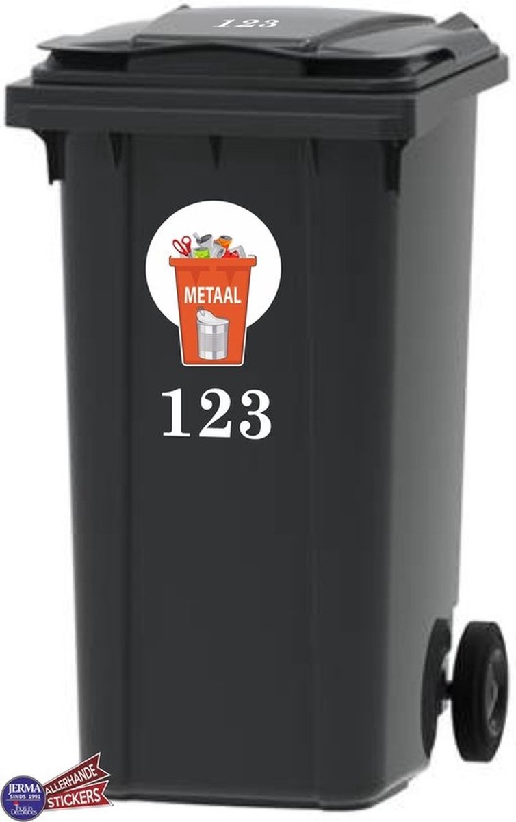 Autocollant Kliko / Autocollant Poubelle - Numéro Kliko X 25 - Blauw