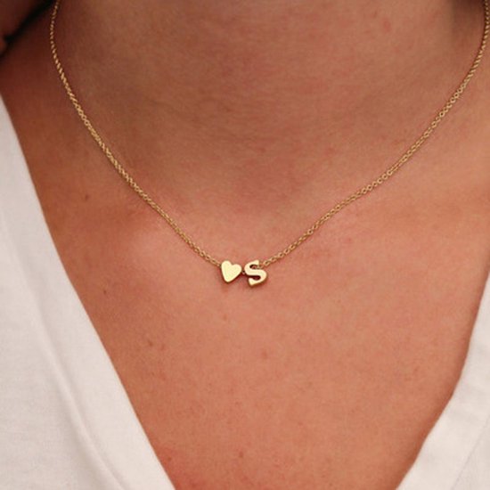 Dear Lune - Ketting Letter H - Valentijns tip - Love - Necklace - Ketting met initiaal - Simple - Elegant