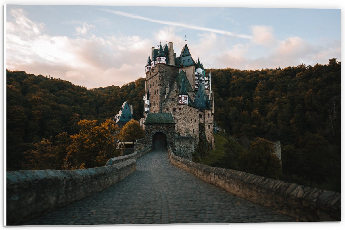 PVC Schuimplaat- Burg Eltz Kasteel in Wierschem, Duitsland - 60x40 cm Foto op PVC Schuimpl