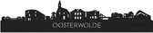 Skyline Oosterwolde Zwart hout - 120 cm - Woondecoratie - Wanddecoratie - Meer steden beschikbaar - Woonkamer idee - City Art - Steden kunst - Cadeau voor hem - Cadeau voor haar - Jubileum - Trouwerij - WoodWideCities