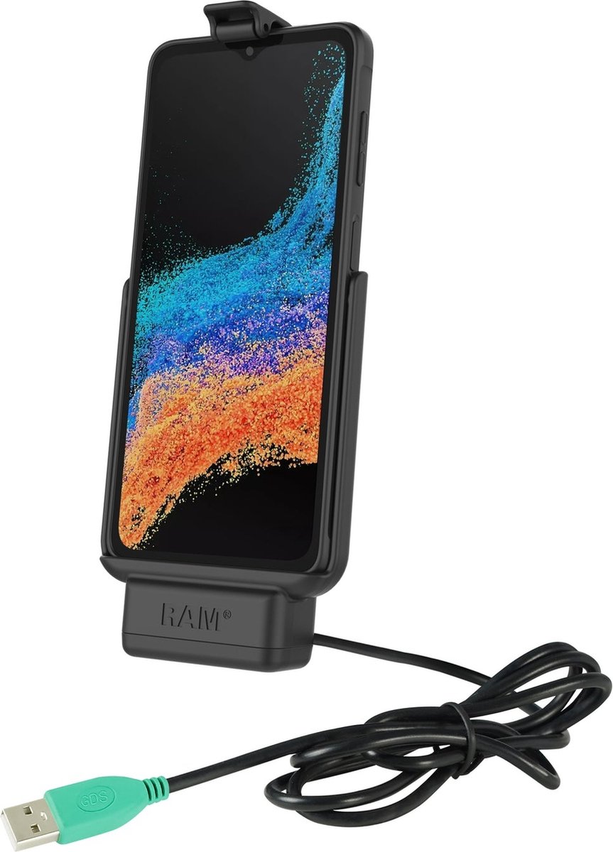 RAM Powered Dock voor Samsung Xcover6 Pro zonder Hoesje - Zwart