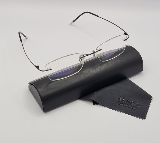 Montuurloze titanium unisex leesbril +1,0 zwart kleur / Lichtgewicht Lezers  Brillen/... | bol.com
