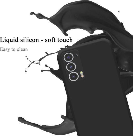 Coque Cadorabo pour Motorola EDGE 20 en NOIR LIQUIDE - Coque de protection en silicone TPU souple