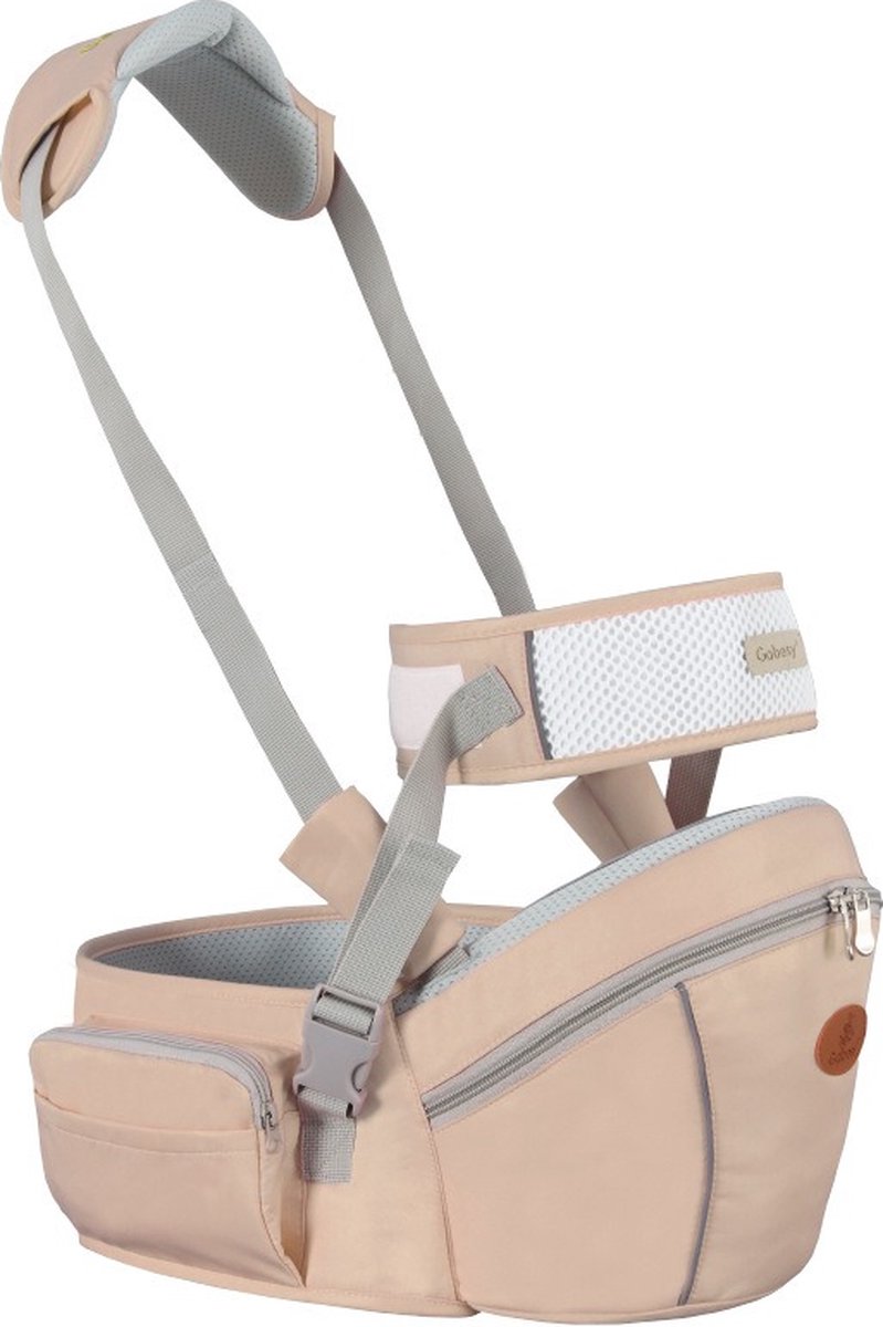 Bol.com Baby Heupdrager met Extra Band en Nek Band – Beige – Heupsteun voor Baby en Peuter – Draagtas met Veiligheidsband tegen ... aanbieding